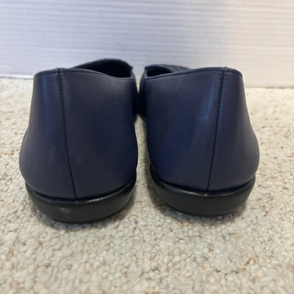Aerosoles Women's Brielle Loafer Flats Size 10 M Navy Blue Woven Top Comfort - Picture 5 of 8